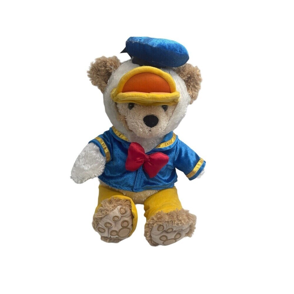 Disney Parks Duffy The Disney Bear Dressed As Donald Duck 17” Stuffed Animal Toy